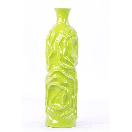 URBAN TRENDS COLLECTION Urban Trends Collection 30954 Ceramic Vase Green 20 in. H 30954